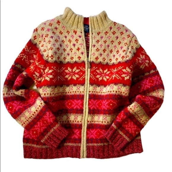 Vintage Eddie Bauer lambs wool Collectibles Sweater women’s size LP - Picture 1 of 4